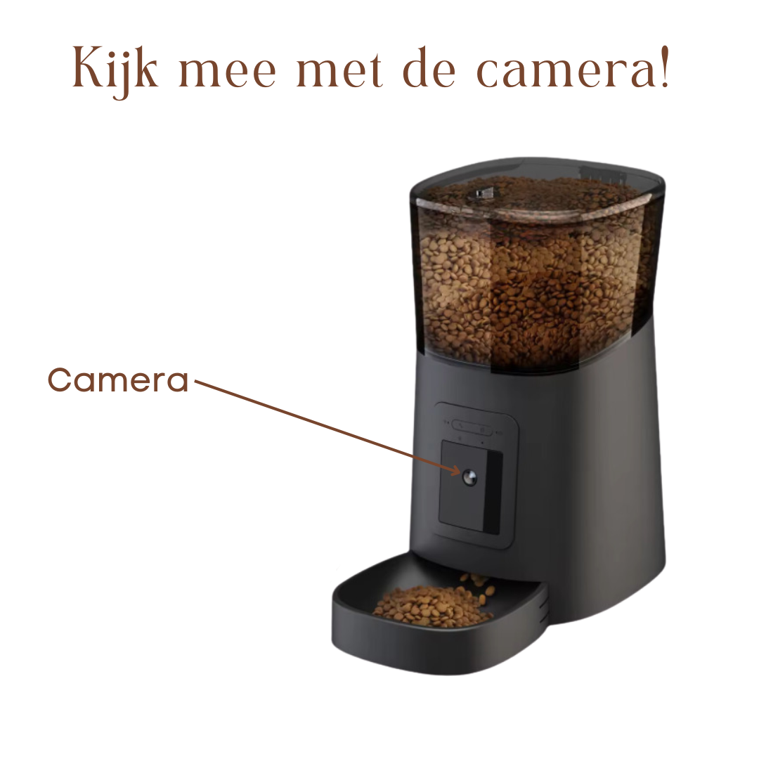 Automatische voerbak met camera - Zwart